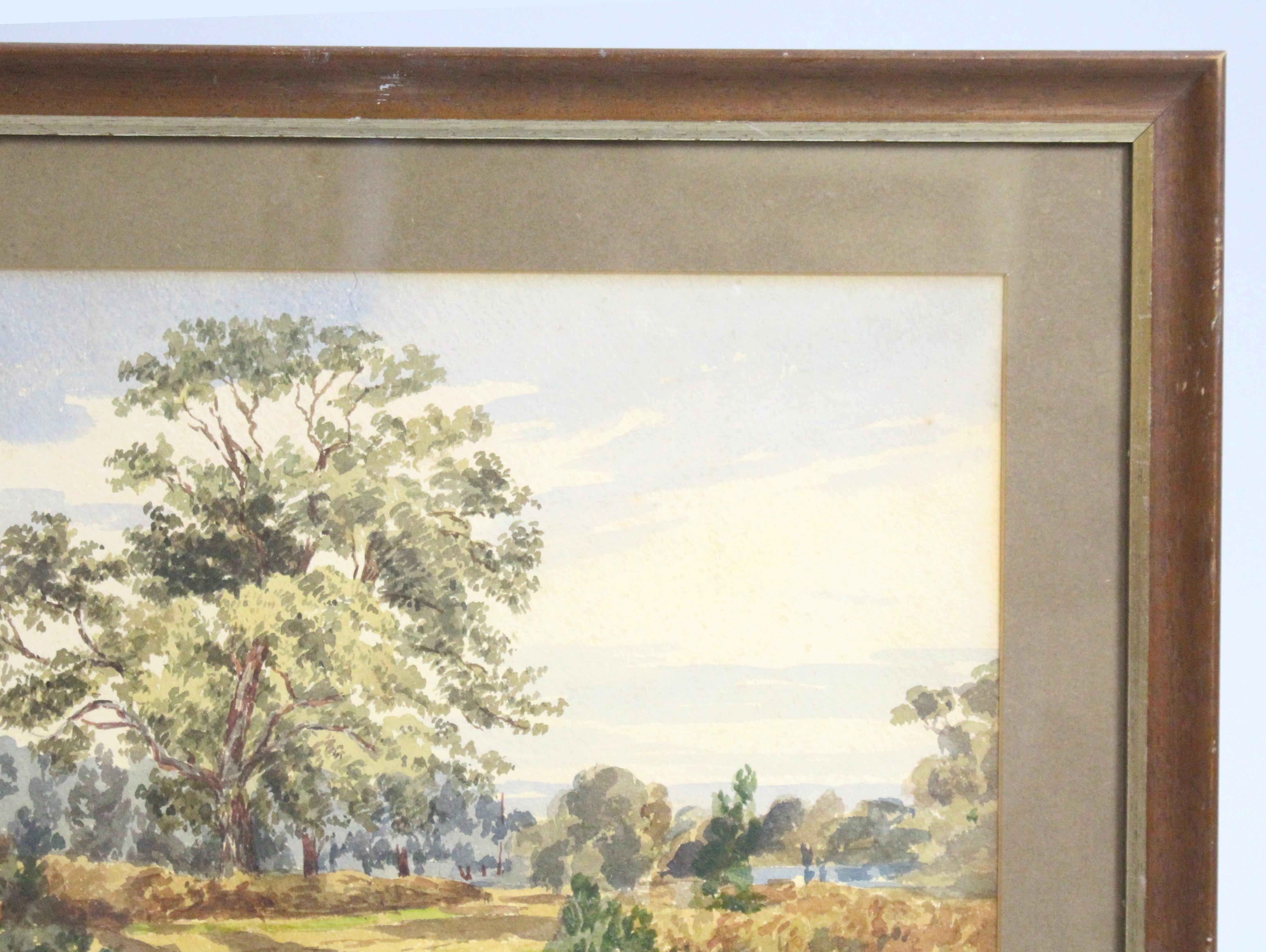 20th Century Edwardian English Landscape Watercolor For Sale