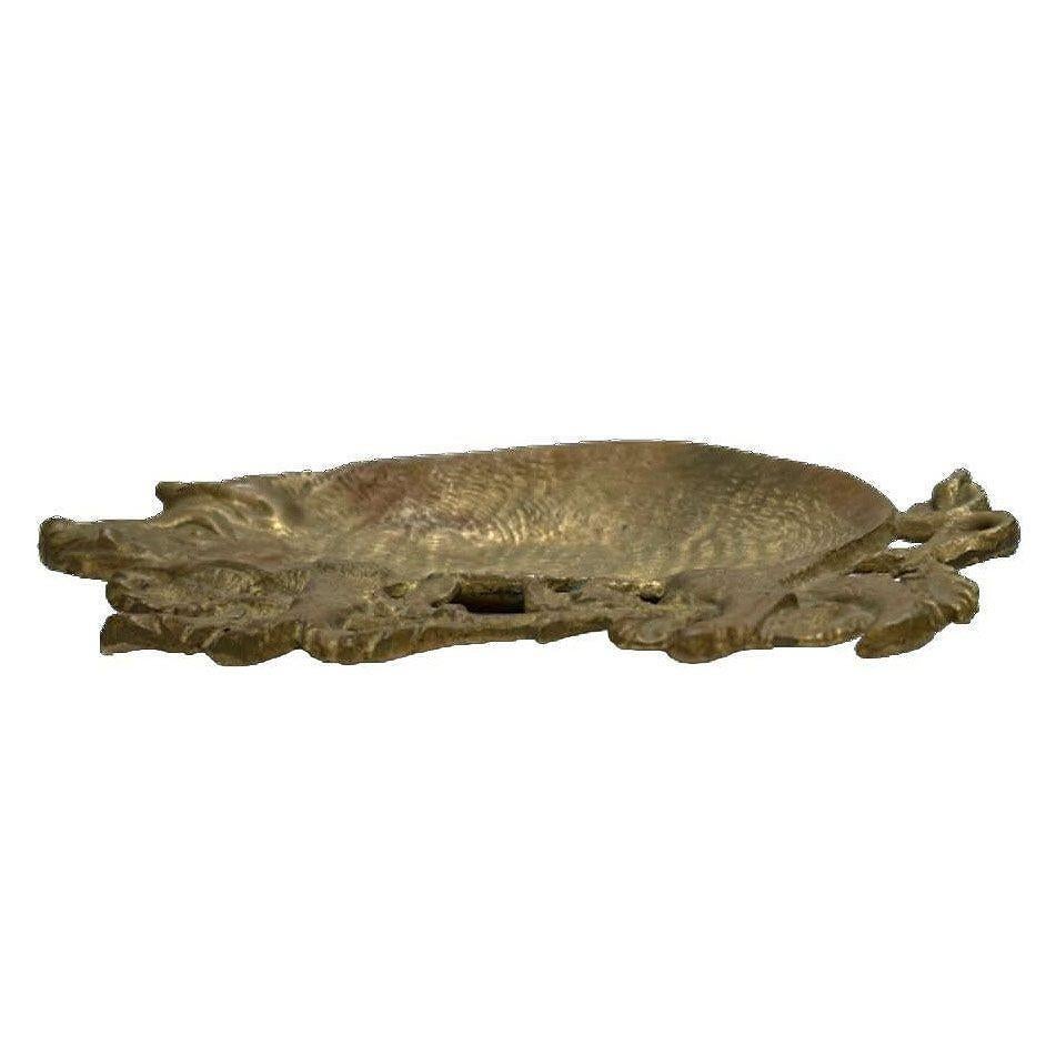 Edwardian Englisch Made Solid Messing Wildschwein Schwein Ring Tablett im Zustand „Gut“ im Angebot in Van Nuys, CA