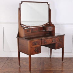 Edwardian English Mahogany Inlaid Vanity