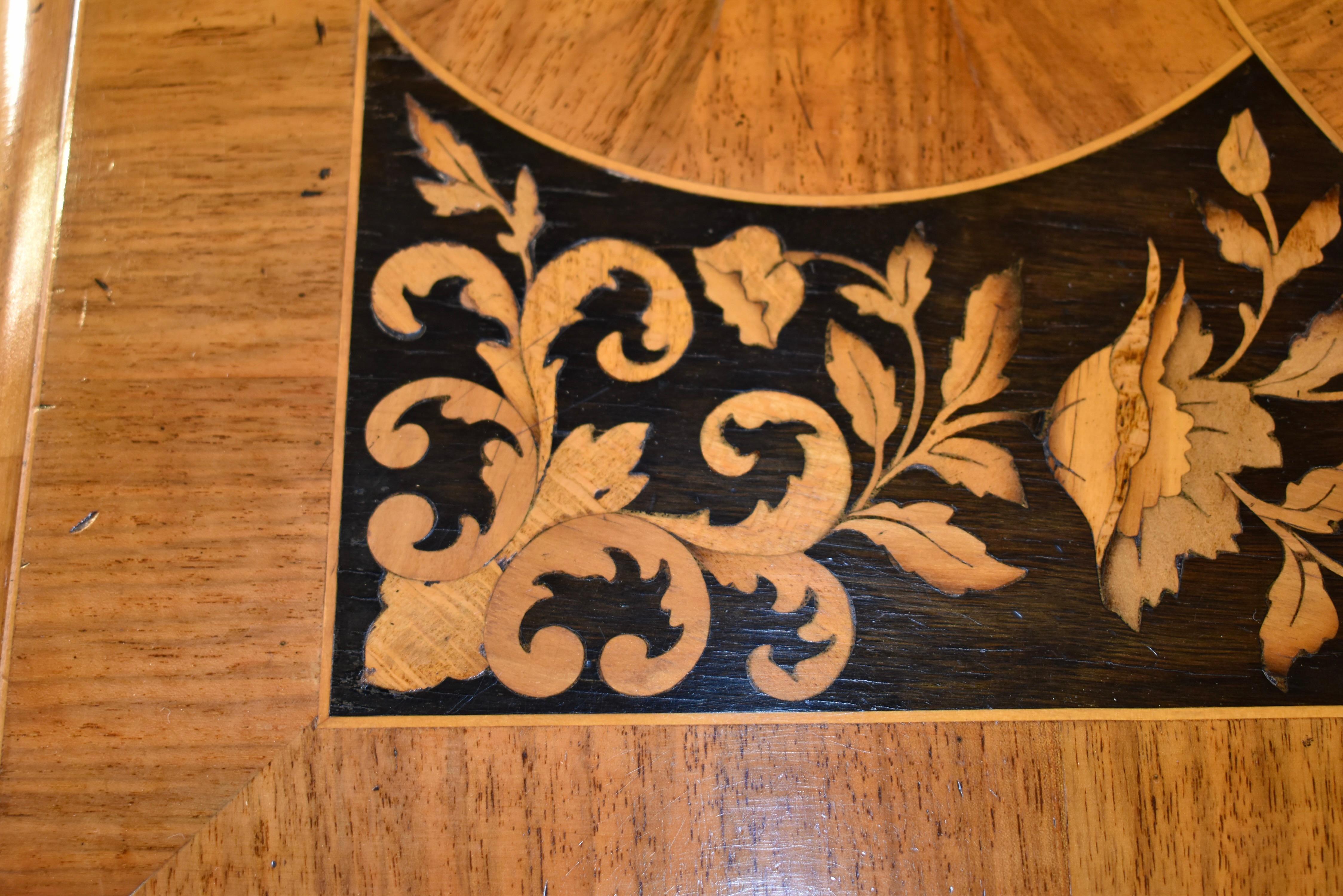 Edwardian English Marquetry Side Table, c. 1900 For Sale 6