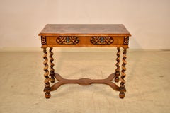 Edwardian English Marquetry Side Table, c. 1900
