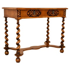 Mesa auxiliar inglesa eduardiana de marquetería, c. 1900