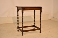 Edwardian English Oak Side Table, Circa 1900