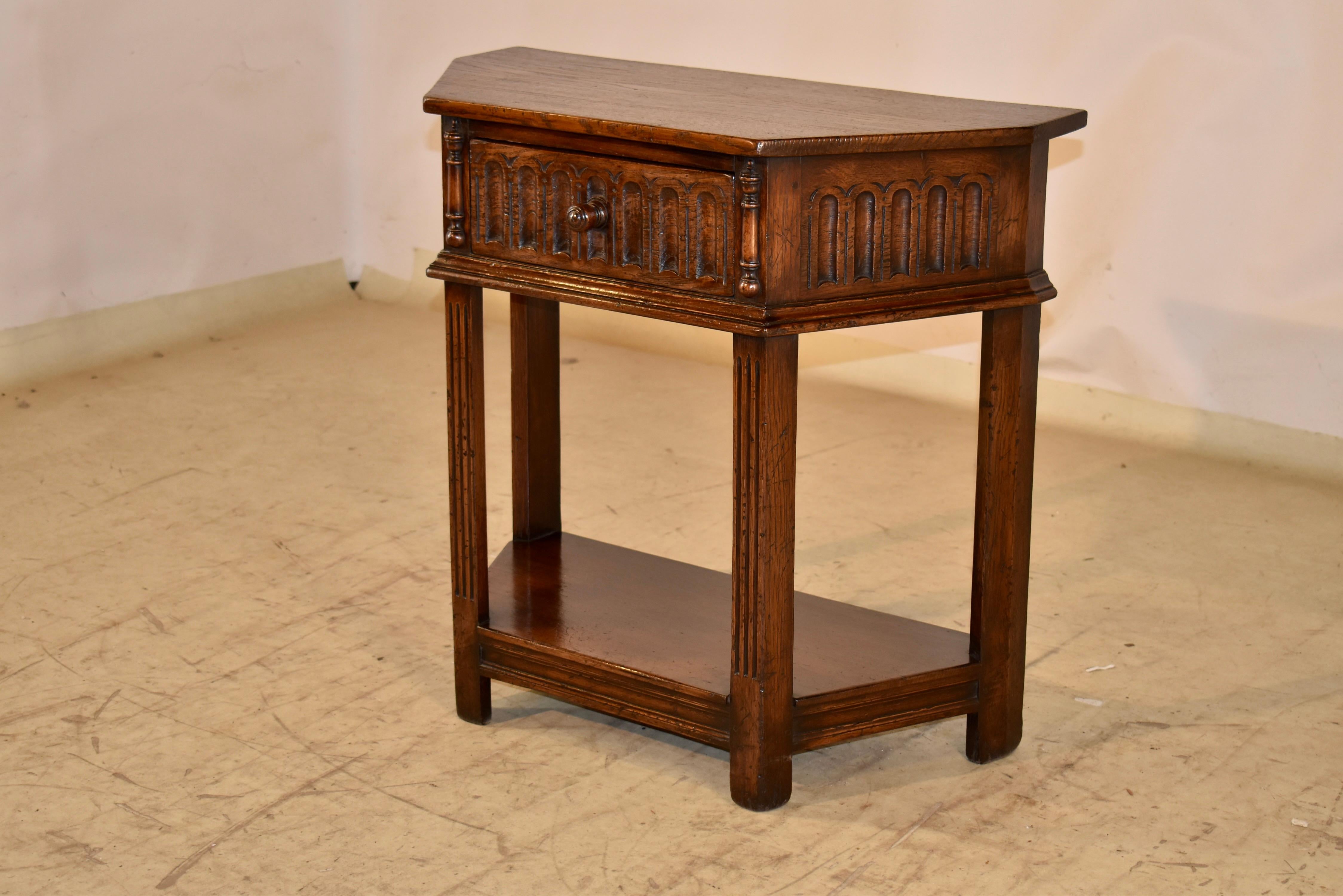Edwardian English Oak Beistelltisch im Zustand „Gut“ im Angebot in High Point, NC