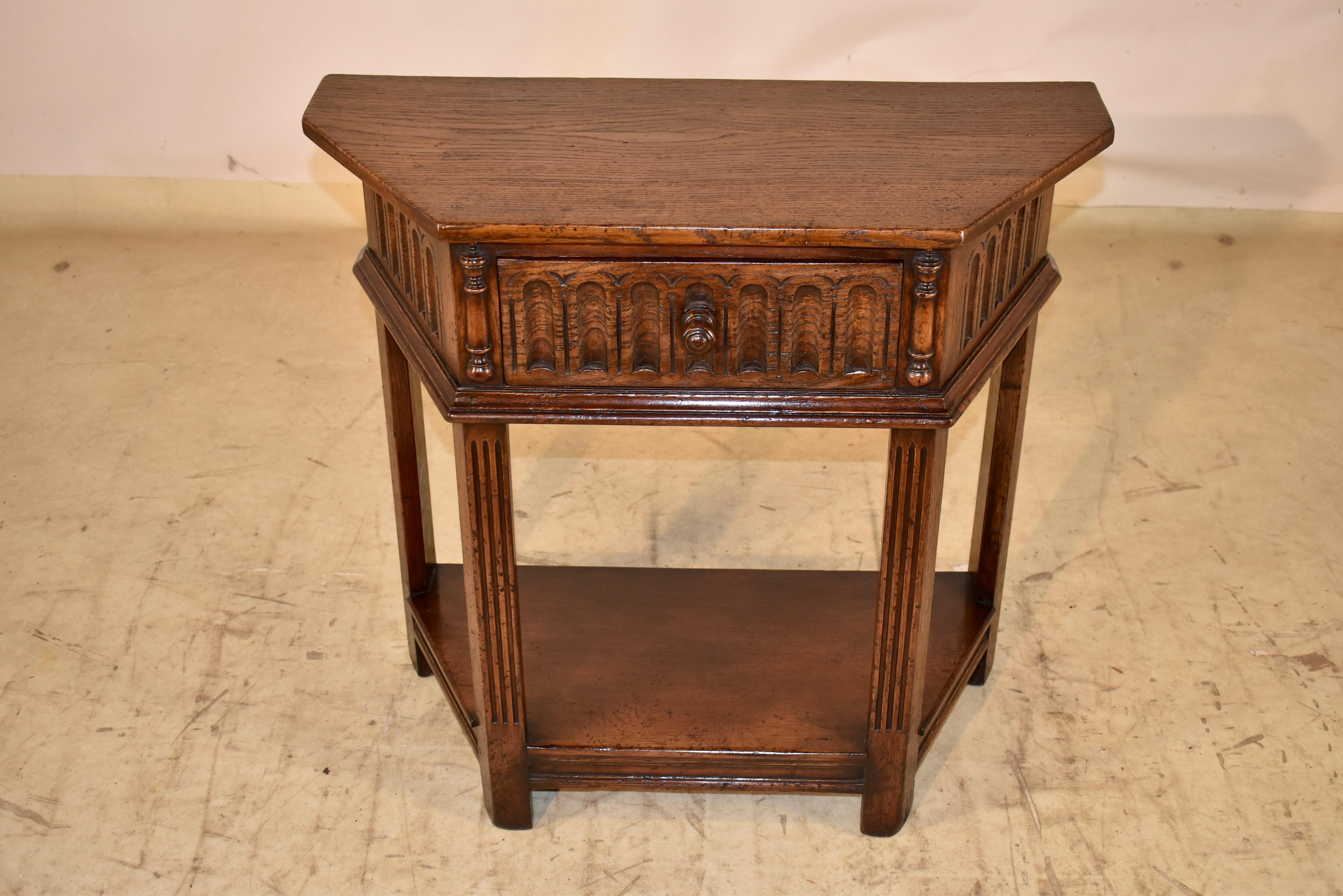 Edwardian English Oak Beistelltisch im Angebot 1