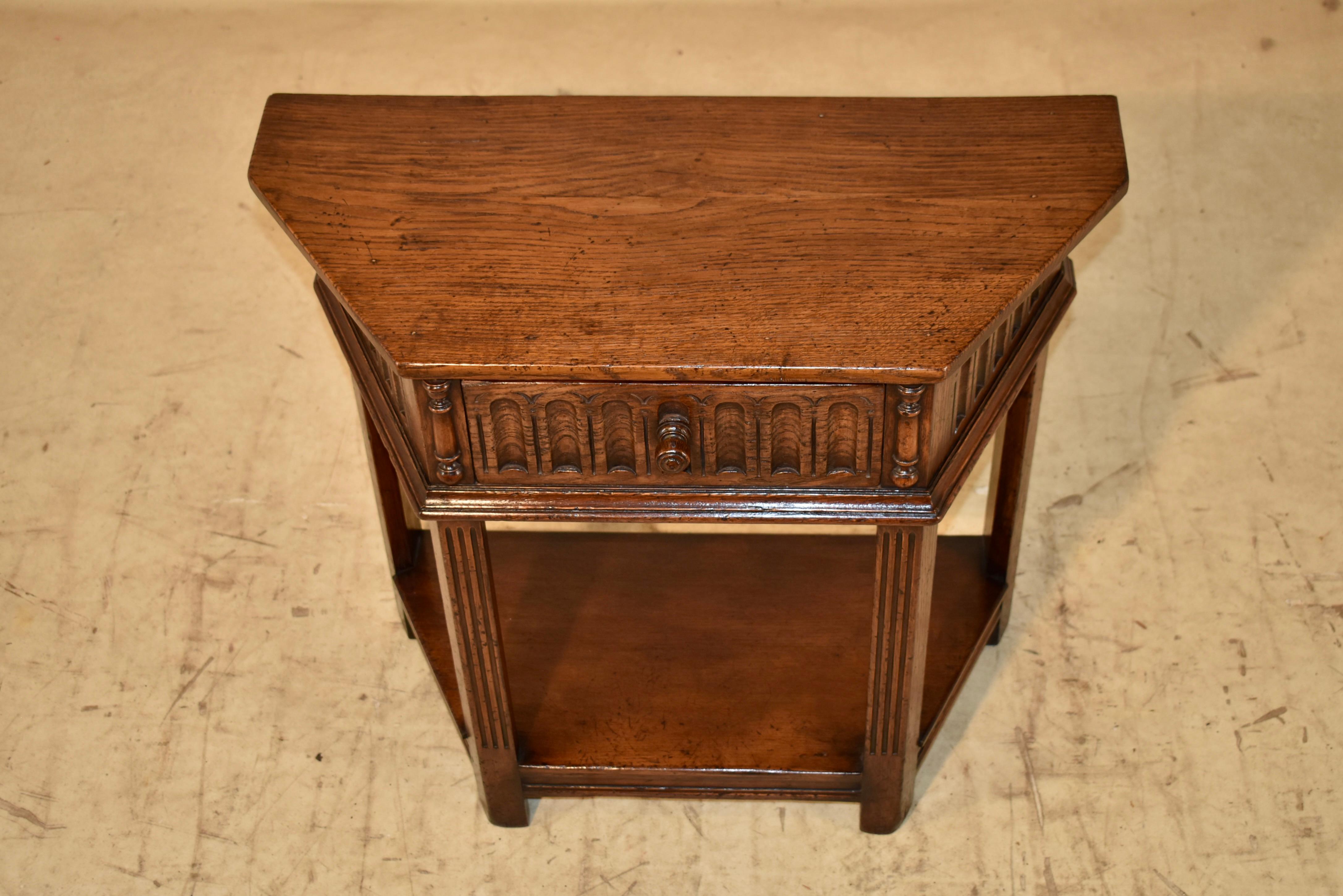 Edwardian English Oak Beistelltisch im Angebot 2