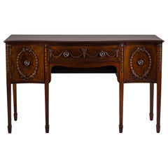Edwardian English Sheraton Mahogany Sideboard, circa 1910