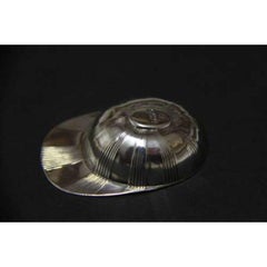 Edwardian English Silver Tea Caddy Spoon in the Form of a Jockey CAP circa 1910