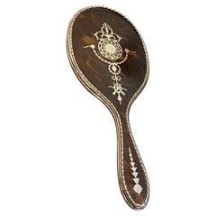 Espejo de mano inglés eduardiano de carey de plata de William Comyns (W.C) c1904