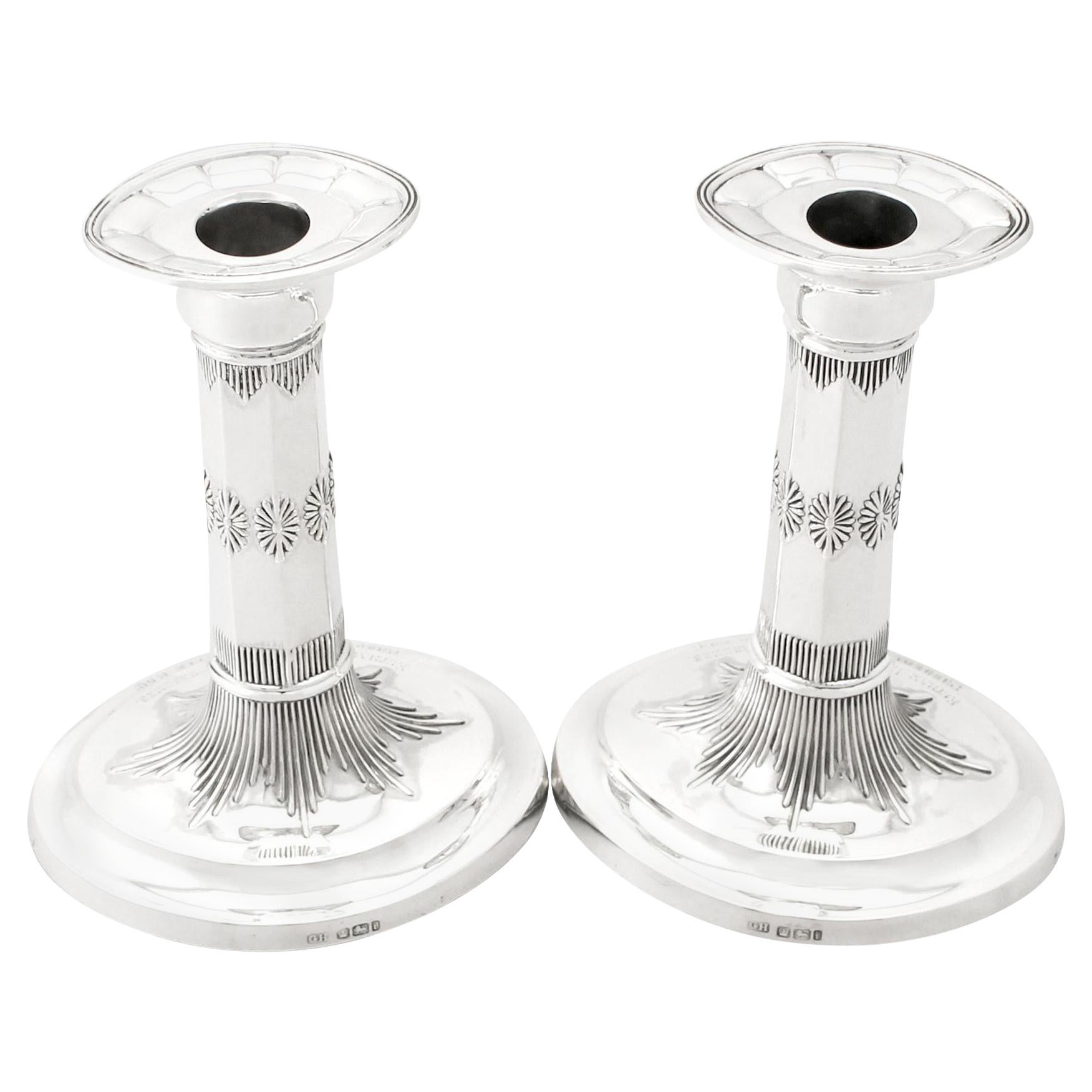 Edwardian English Sterling Silver Candlesticks