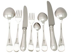 Edwardian English Sterling Silver Canteen of Cutlery for Ten Persons