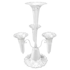 Antique Edwardian English Sterling Silver Epergne or Centerpiece