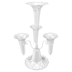 Edwardian English Sterling Silver Epergne or Centerpiece