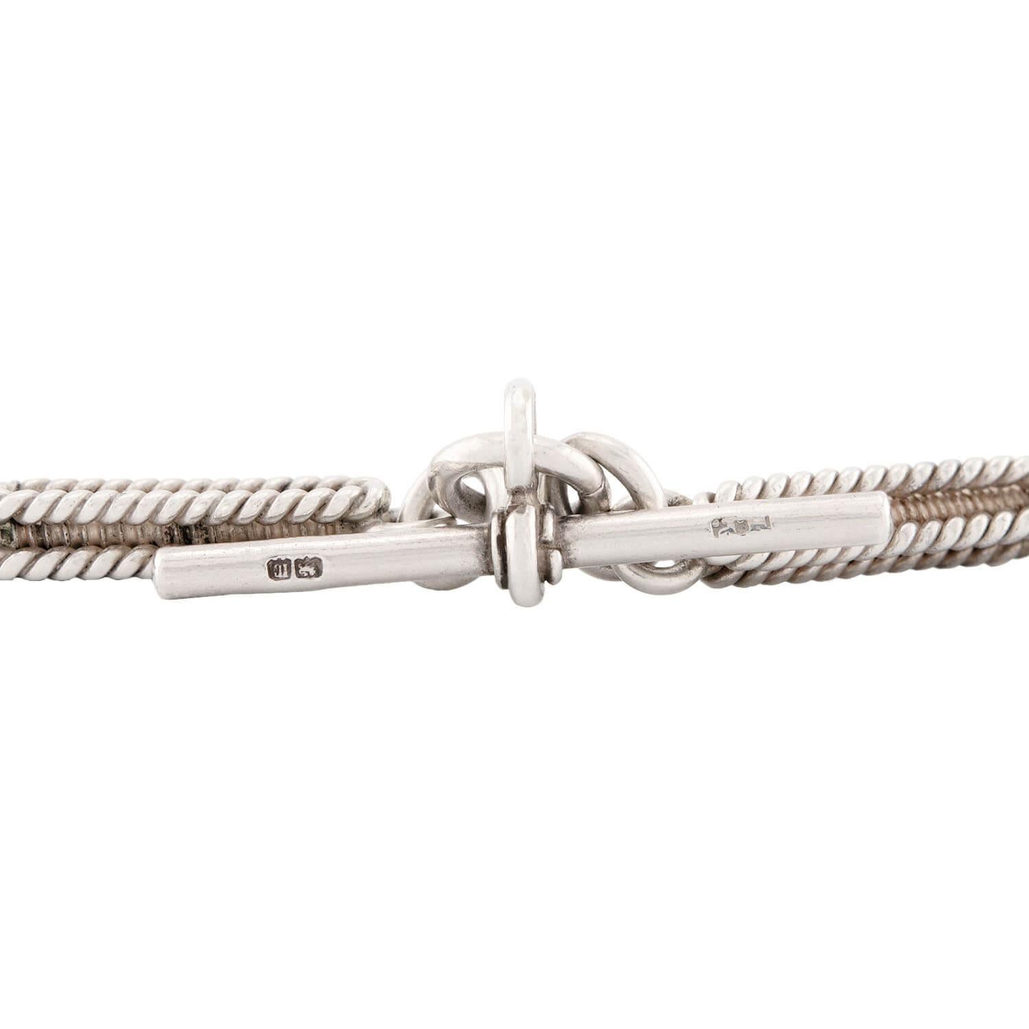 Donna Collana Fob inglese edoardiana in argento sterling in vendita