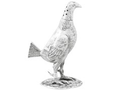 Edwardian English Sterling Silver Game Bird Pepperette