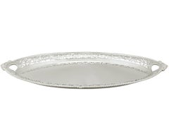 Edwardian English Sterling Silver Tea Tray