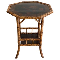 Edwardian English Tortoise Bamboo Table Edwardian English Tortoise Bamboo Table
