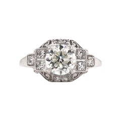 Edwardian Era 1.05 Carat Platinum Diamond Ring