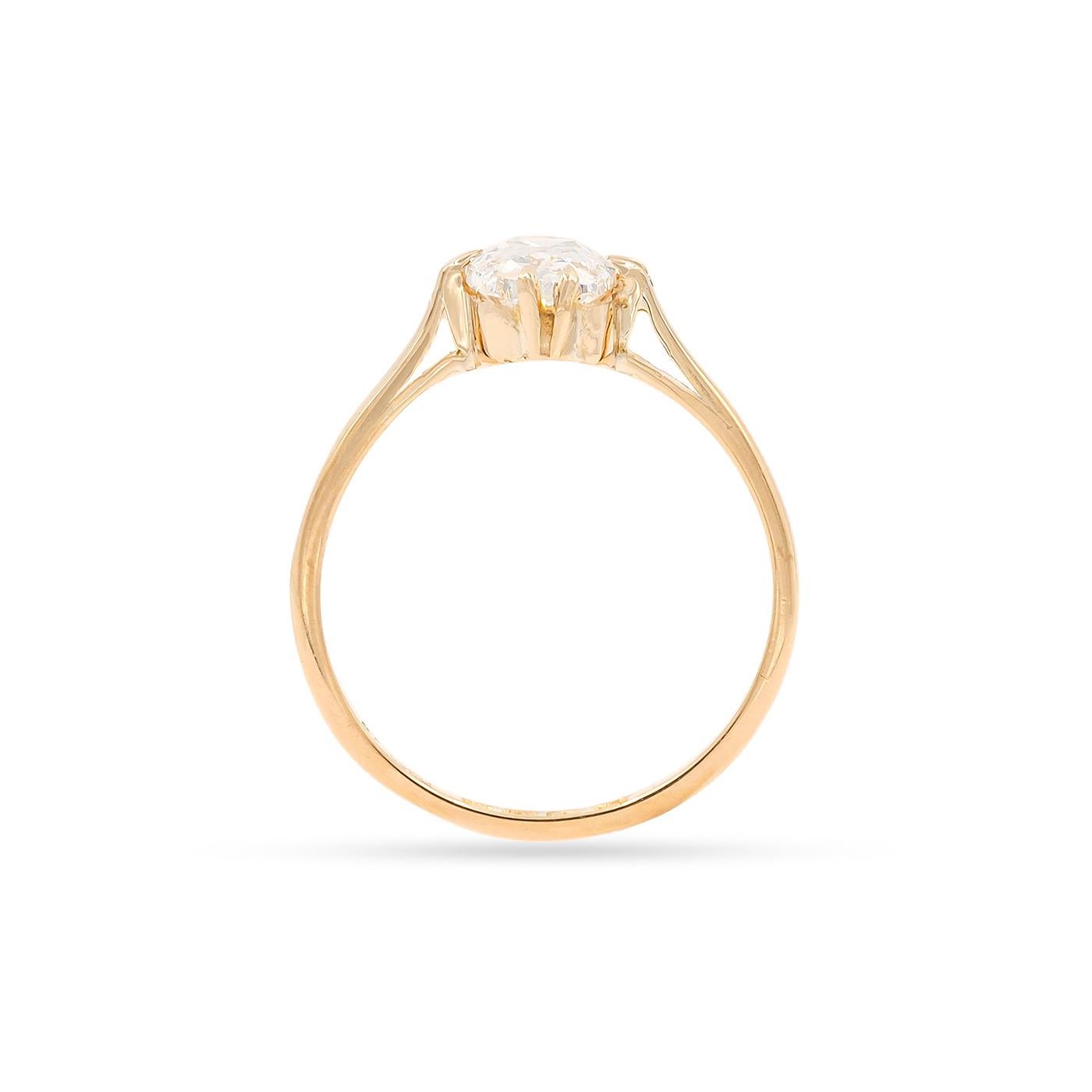 0.8 carat oval diamond ring