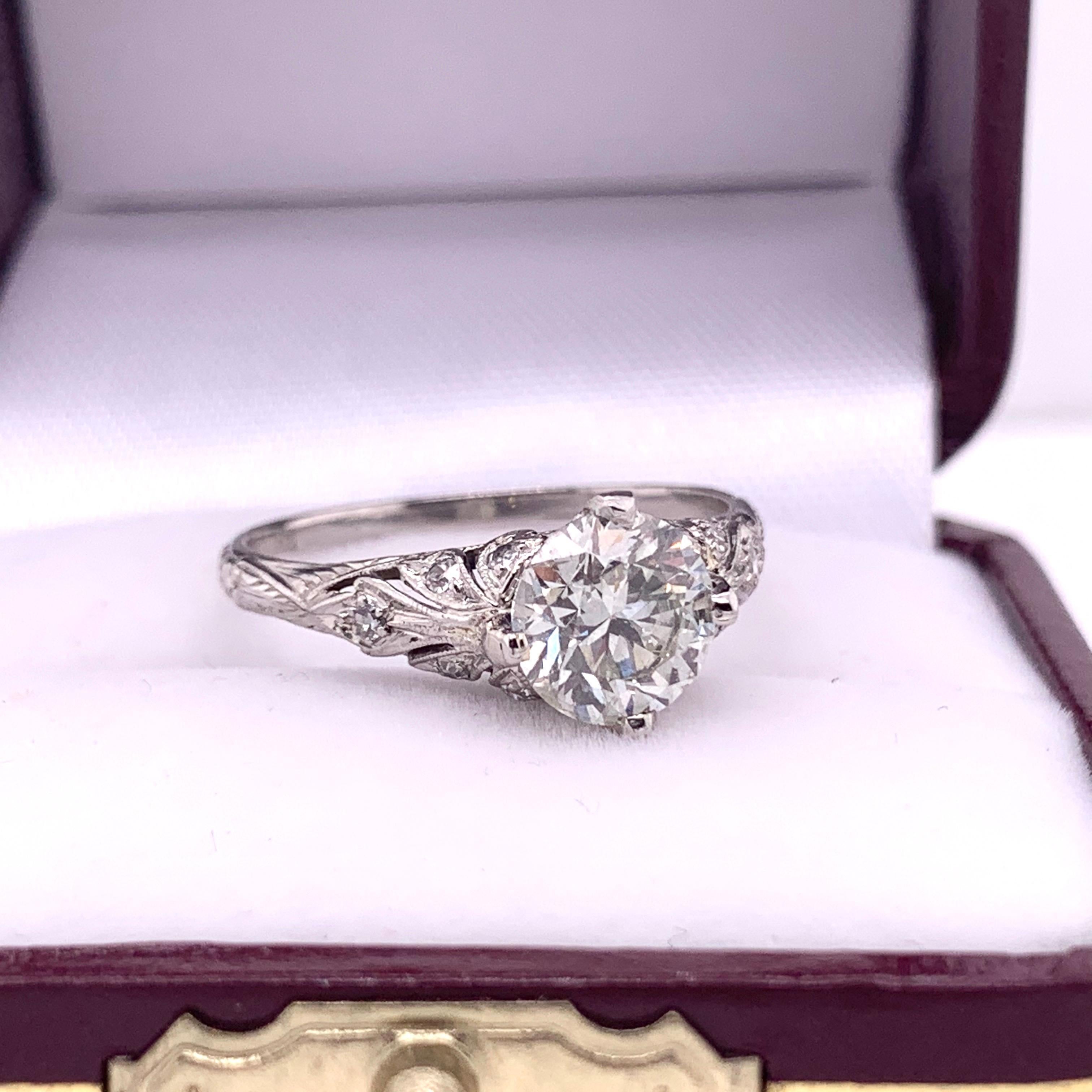 Edwardian Era 1::5 Karat Diamant Solitär Filigran Verlobungsring 8
