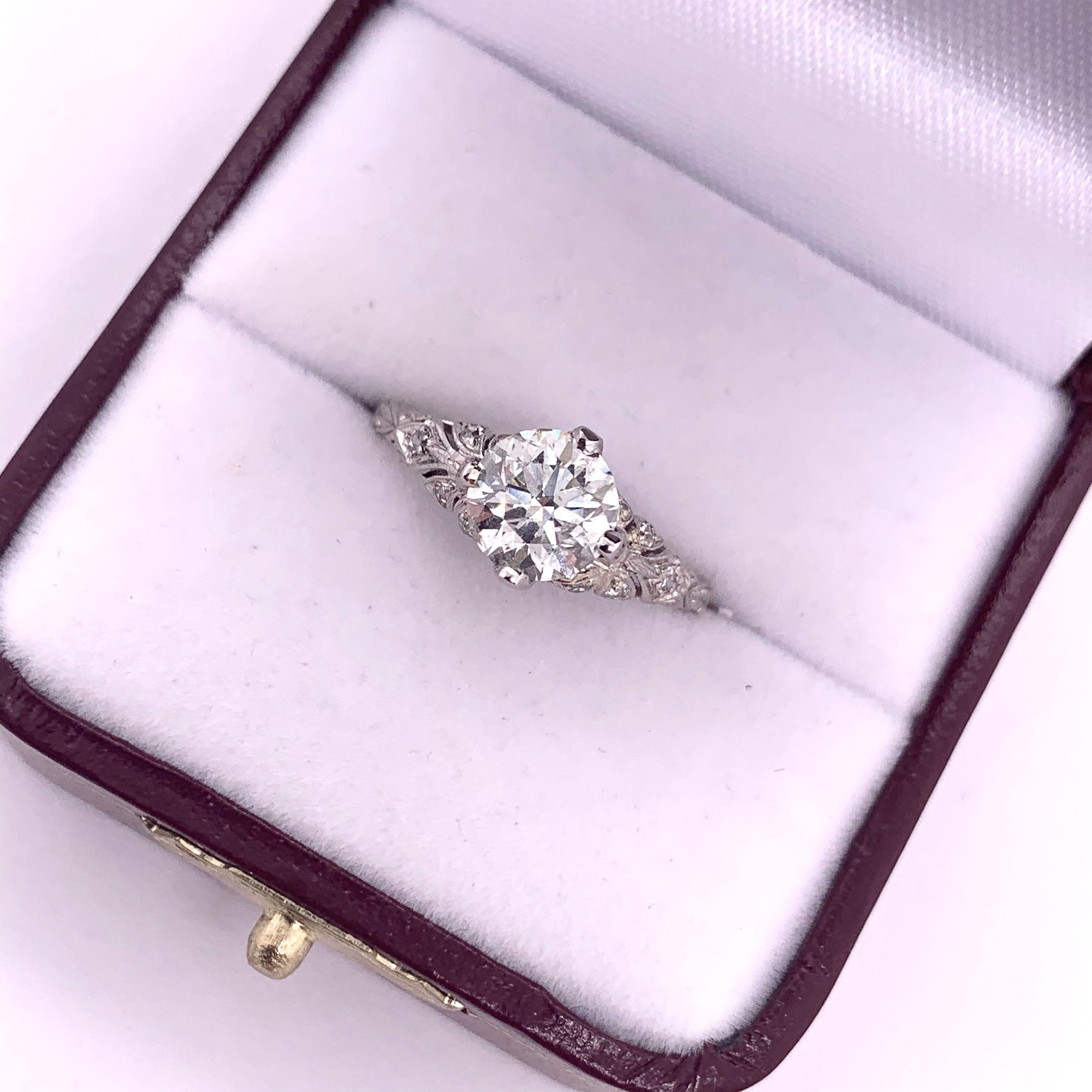 Edwardian Era 1::5 Karat Diamant Solitär Filigran Verlobungsring 10