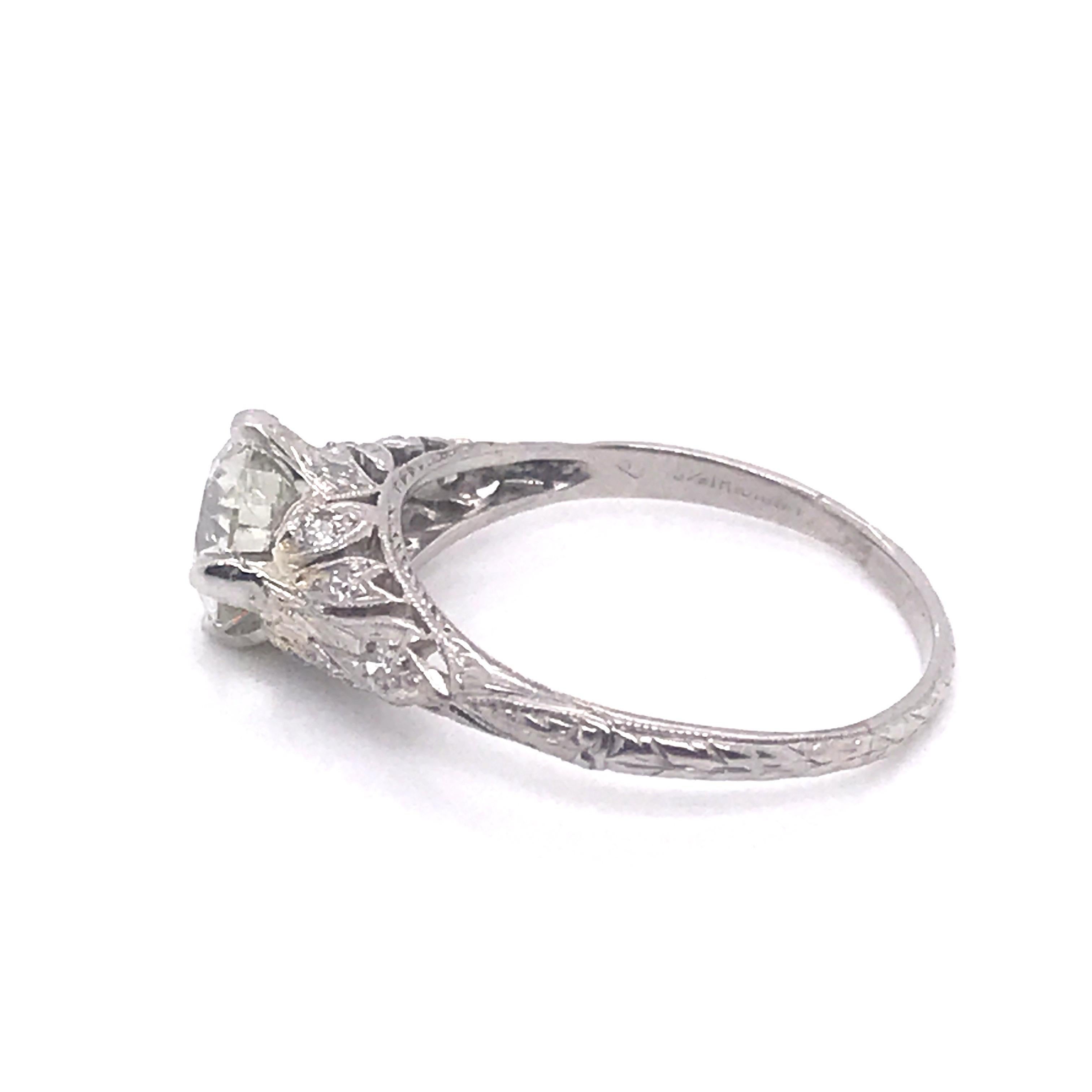 Edwardian Era 1::5 Karat Diamant Solitär Filigran Verlobungsring 1