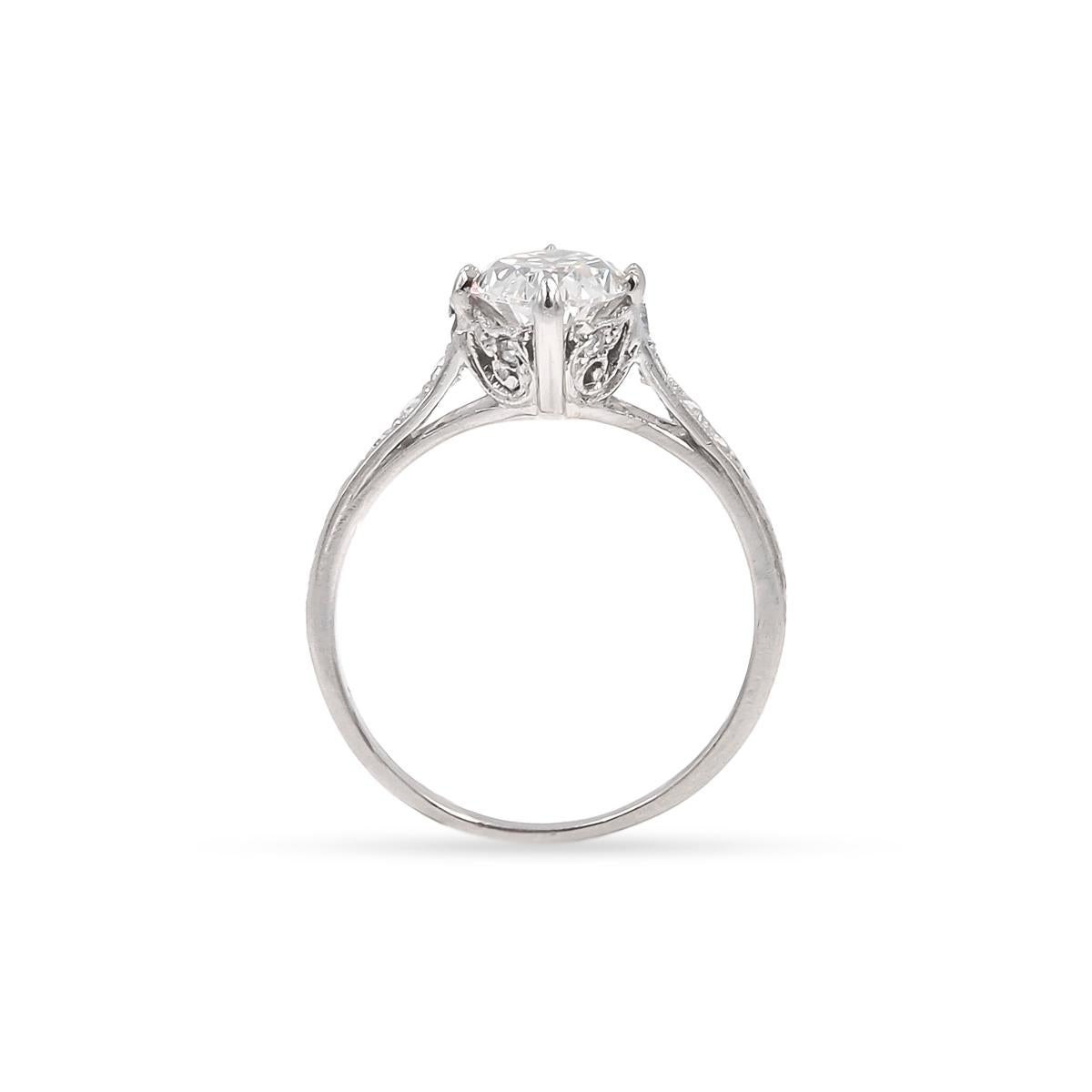 moval cut engagement ring