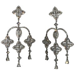 Weißer weißer Diamant, Weißgold-Ohrringe
