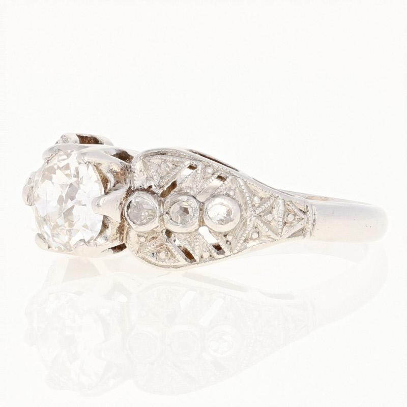 Carry forward the time-honored values of true love and commitment when you propose with a vintage engagement ring! This exquisite ring dates from the pre-war Edwardian Era, circa 1900’s-1910’s, a time period revered for elegance and gracious