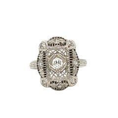 Edwardian Era Diamond Ring 18K White Gold