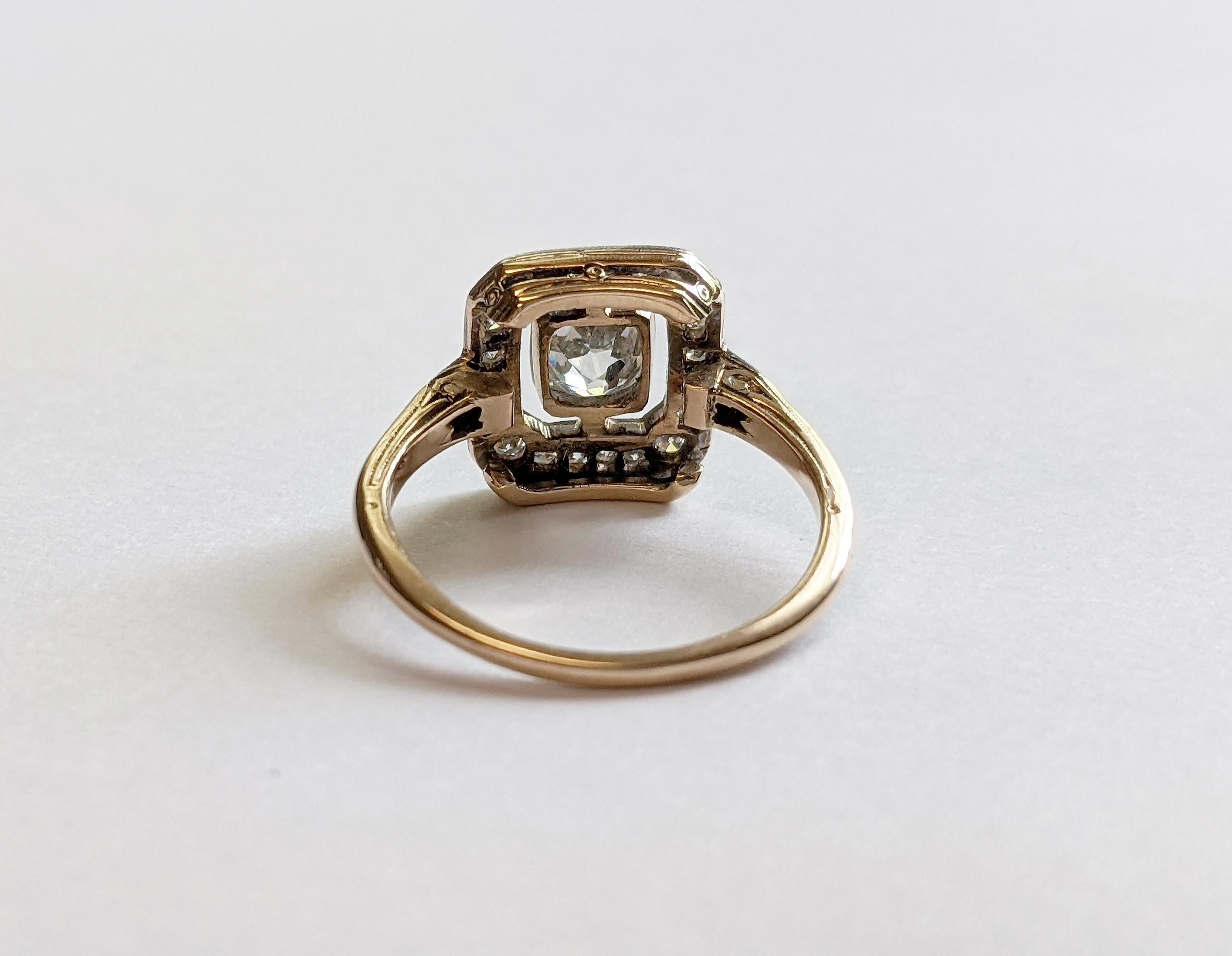 edwardian diamond cluster ring