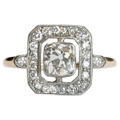 Edwardian Era Old Mine Cut Diamond Engagement Ring
