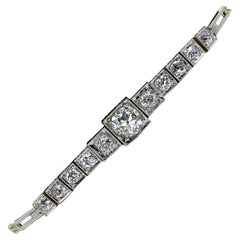 Antique Edwardian Era Old Mine Diamond Bracelet 14 Karat Yellow White Gold 2.35 Carat