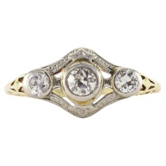 Edwardian Era Three Stone Diamond Ring