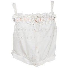 Antique Edwardian Eyelet Lace Camisole w/ Pink Ribbon