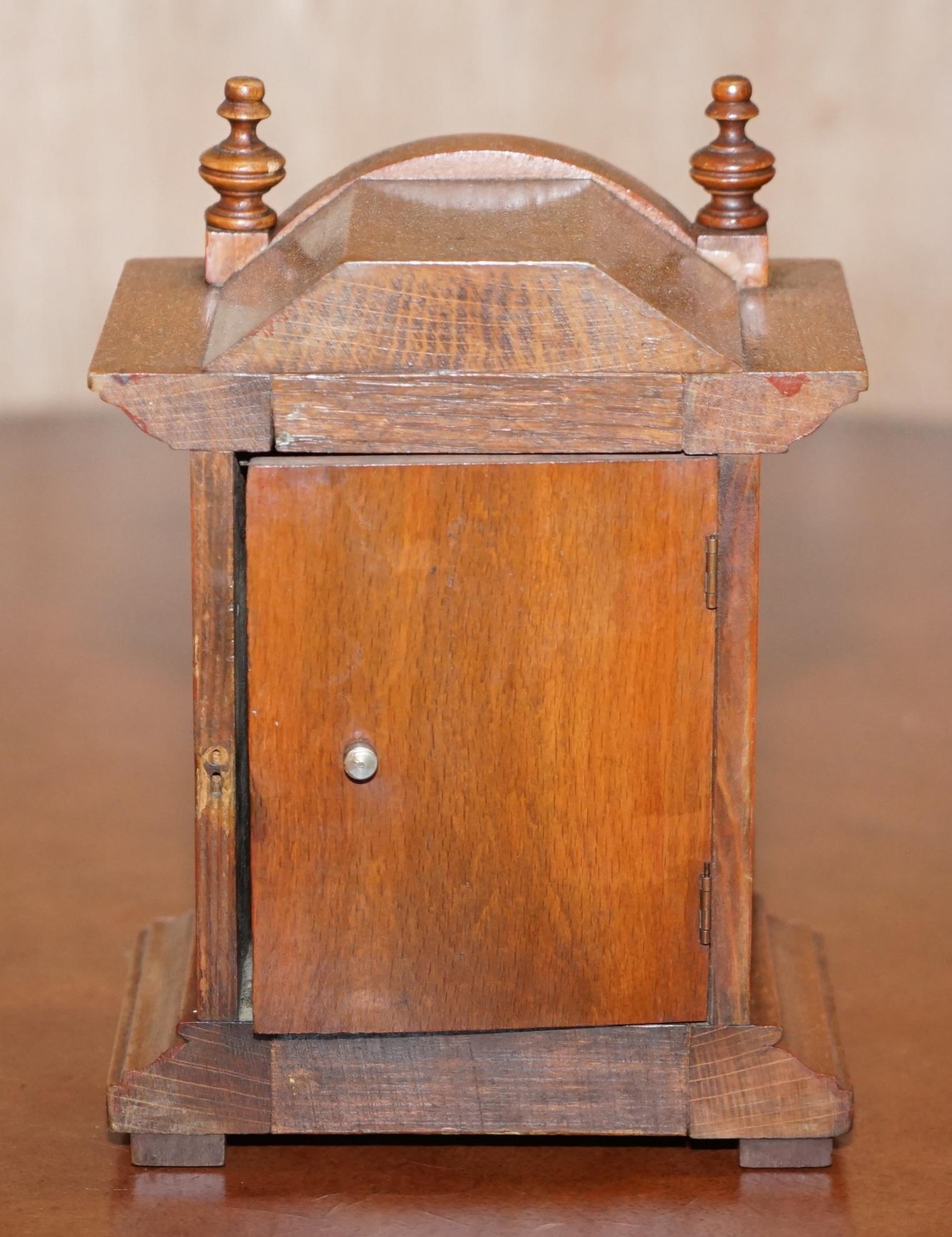 Edwardian F Ughans J Mantle Alarm Clock Oak Framed for Restoration 4