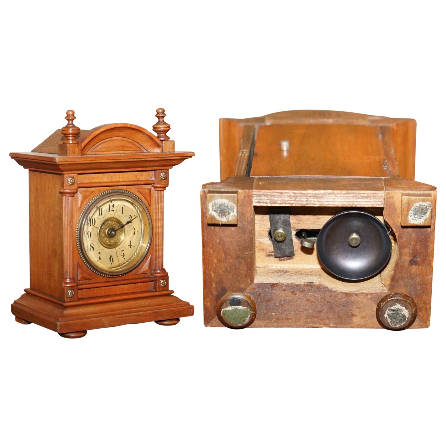 Edwardian F Ughans J Mantle Alarm Clock Oak Framed for Restoration