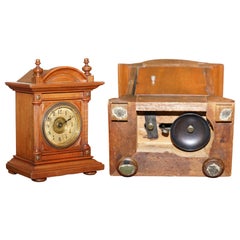 Edwardian F Ughans J Mantle Alarm Clock Oak Framed for Restoration