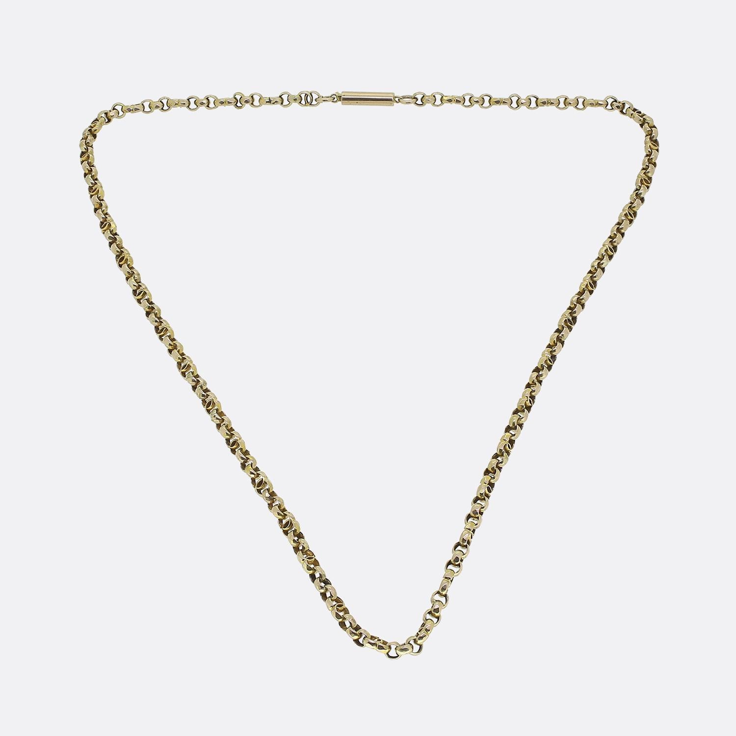 Women's Edwardian Faceted Belcher Chain For Sale