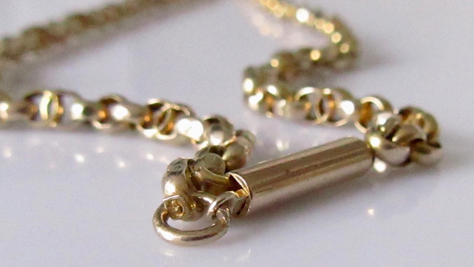 Edwardian Faceted Belcher Chain For Sale 1