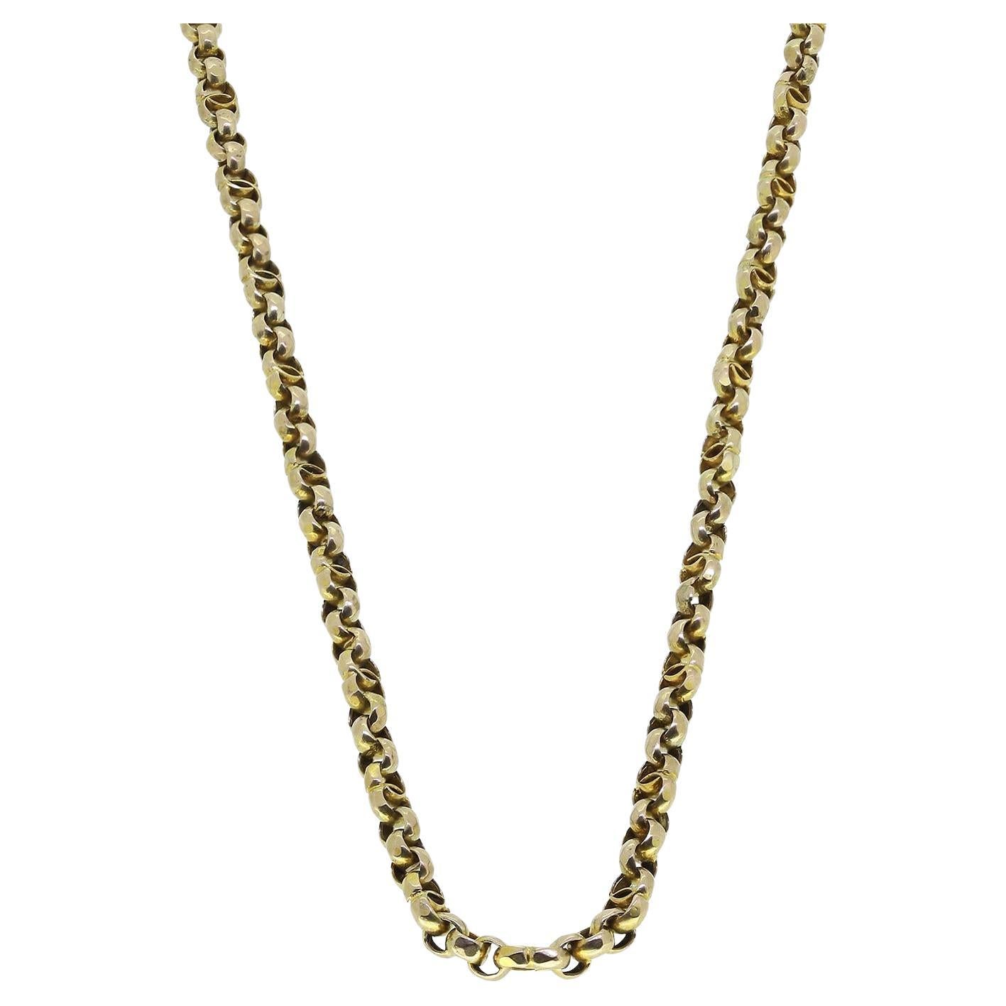 Edwardian Faceted Belcher Chain For Sale