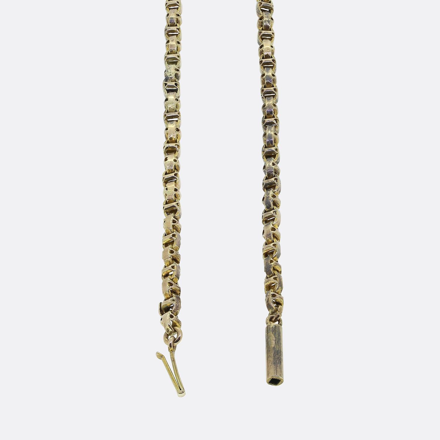 Edwardian Fancy Belcher Link Chain In Good Condition For Sale In London, GB