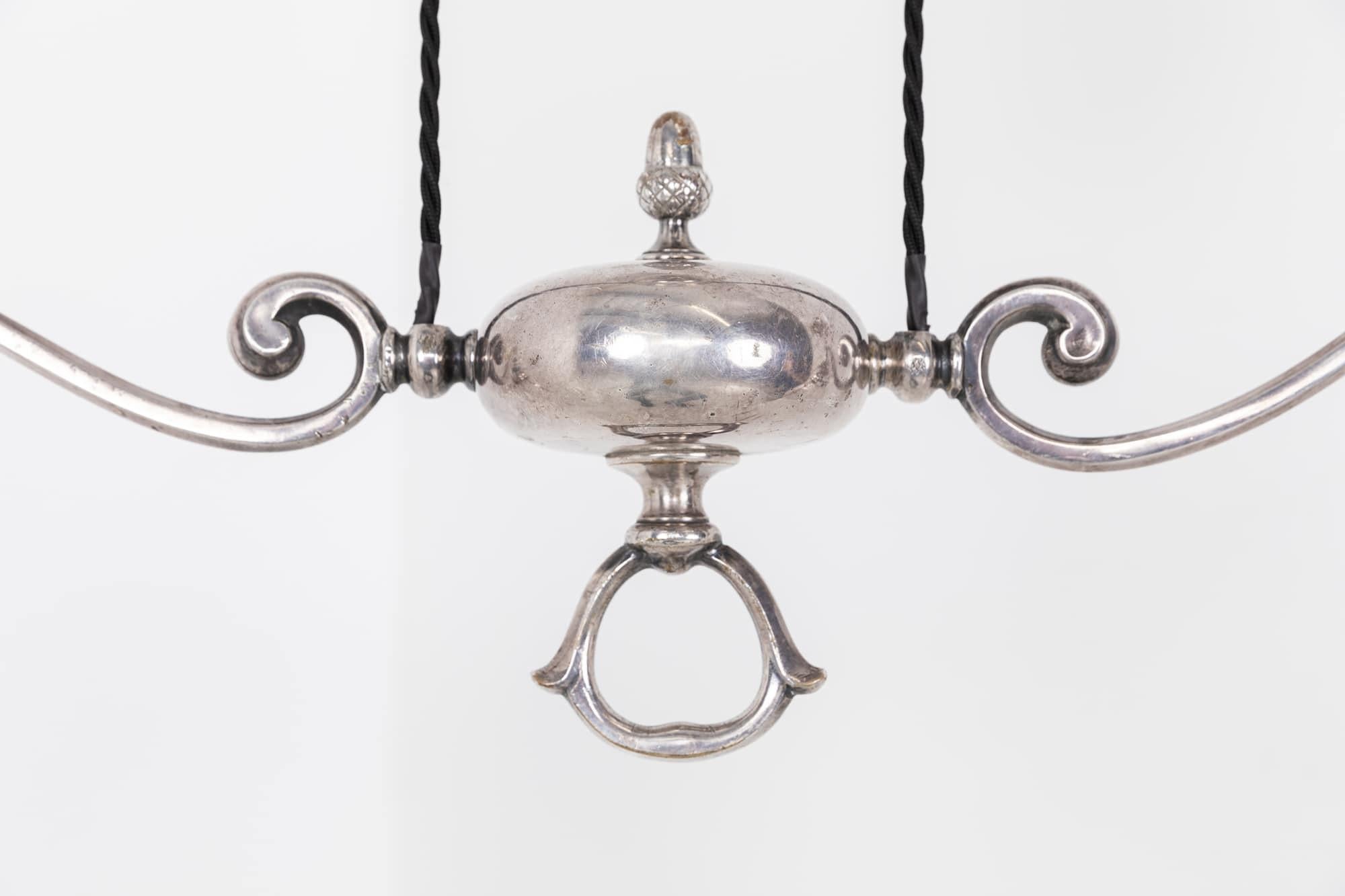 Edwardian Faraday & Son Rise and Fall Prismatic Glass Ceiling Light Lamp, c.1910 1