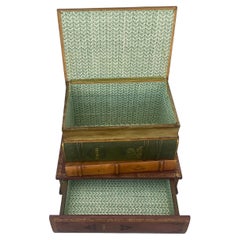 Edwardian Faux Stacked Books Side Table, Wood, Italy