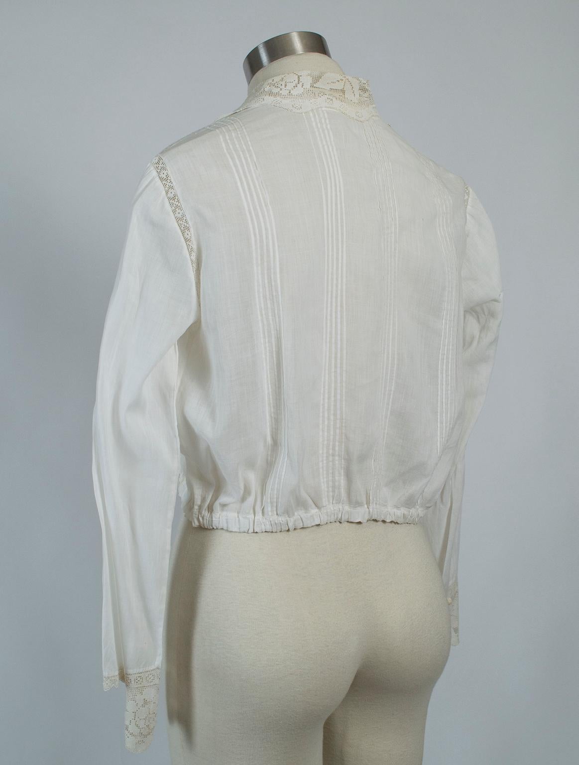 Edwardian Filet Lace Sailor Collar Blouse, 1910s For Sale at 1stDibs ...