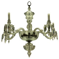 Edwardian Finely Cut Glass Chandelier