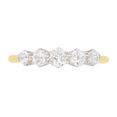 Edwardian Five-Stone Diamond Engagement Ring, circa 1910