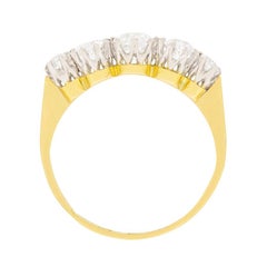 Edwardian Five-Stone Diamond Ring, circa 1910