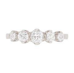 Antique Edwardian Five-Stone Diamond Ring, circa 1910