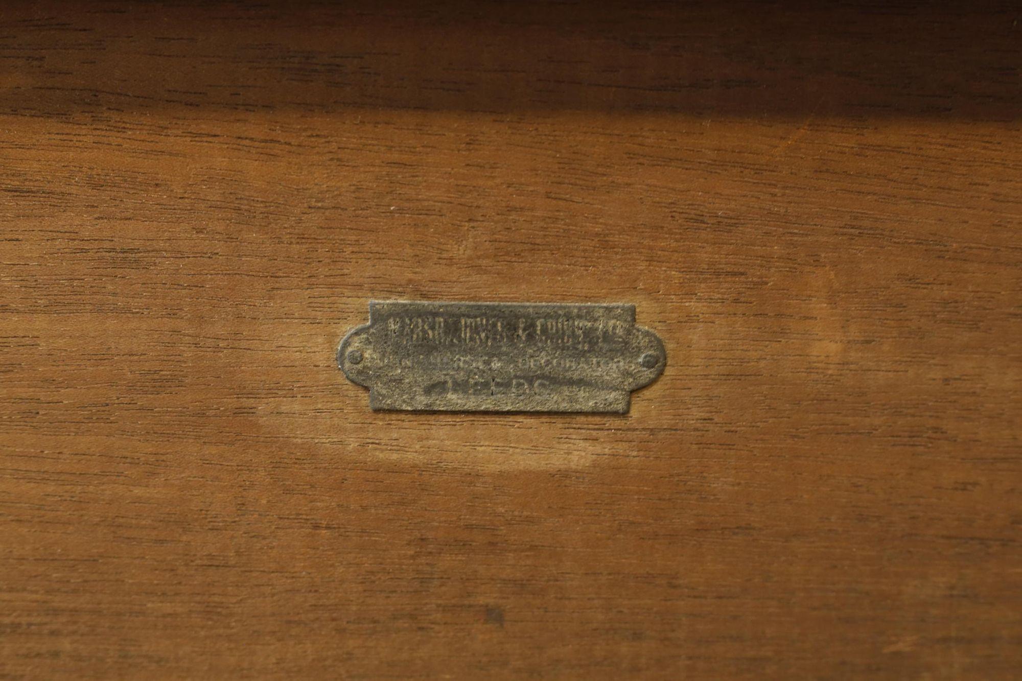 Edwardian flame mahogany chest of drawers by Marsh, Jones & Cribb 8